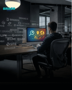 pessoa em frente ao computador no mundo da IA