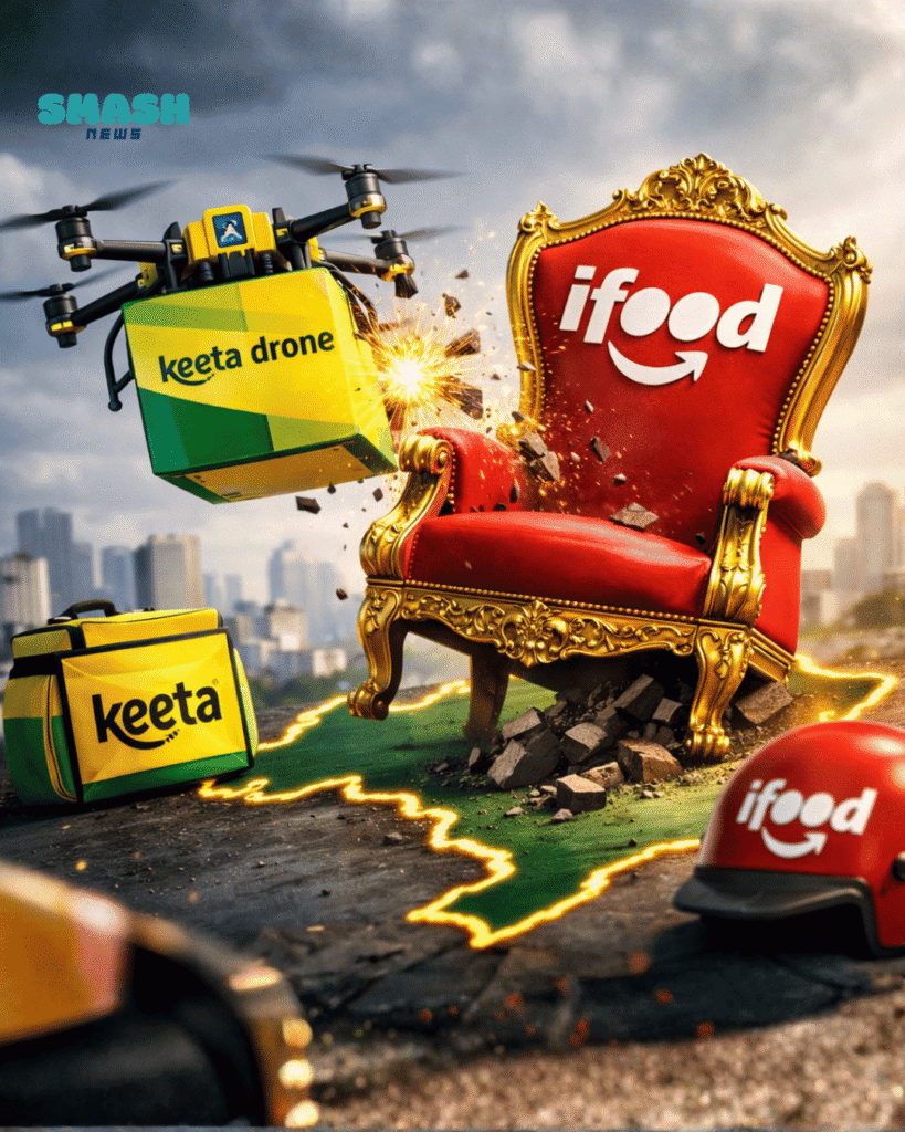 Cadeira delivery caindo para os drones da keeta