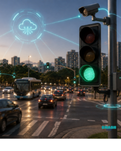 Semáforo inteligente monitorando o trânsito em Belo Horizonte